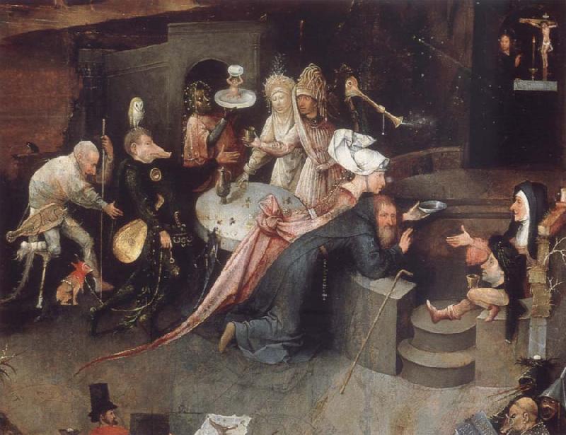 BOSCH, Hieronymus The temptation of the Bl Antonius oil painting picture